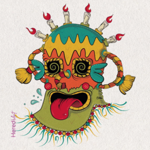 Sticker tradiciones ecuatorianas - Diablo Huma