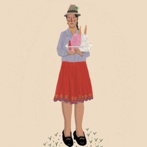 Postal serie tradiciones Ecuatorianas - Espumilla